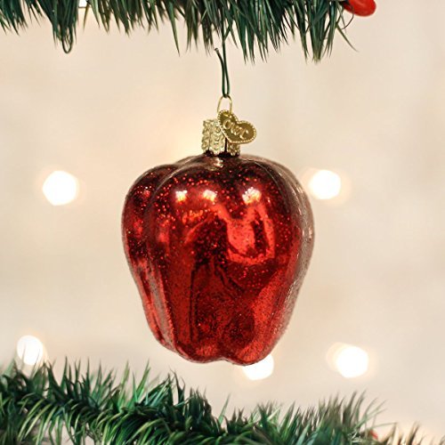Old World Christmas Fruit Selection Glass Blown Ornaments for Christmas Tree Red Delicious Apple