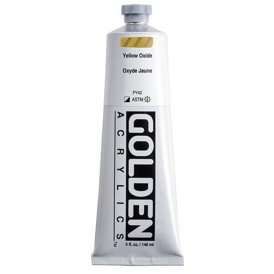 GOLDEN Heavy Body Acrylics, Yellow Oxide, 5 fl. oz. Tube, Professional Acrylic Paint, Semi-Opaque