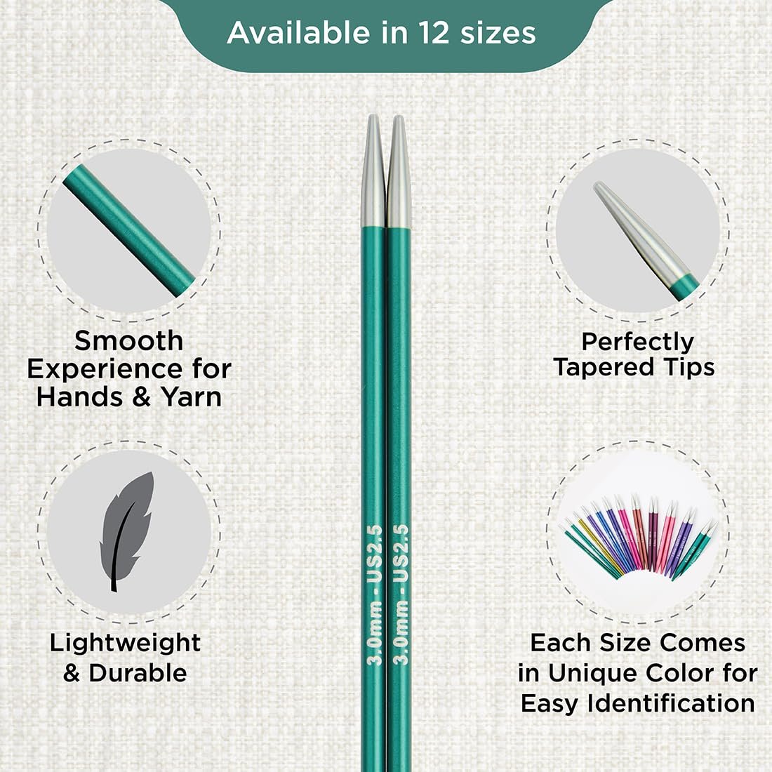 KnitPro Zing Interchangeable Circular Needles 4" (10cm)