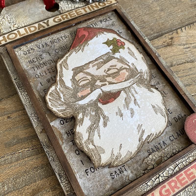 Stampers Anonymous - Tim Holtz Cling RBBR Stamp Set JLLY, Jolly Santa