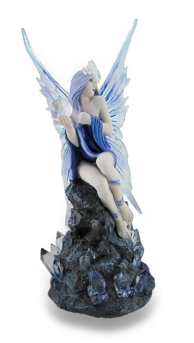 Zeckos Anne Stokes Blue and Purple Stargazer Fairy Statue