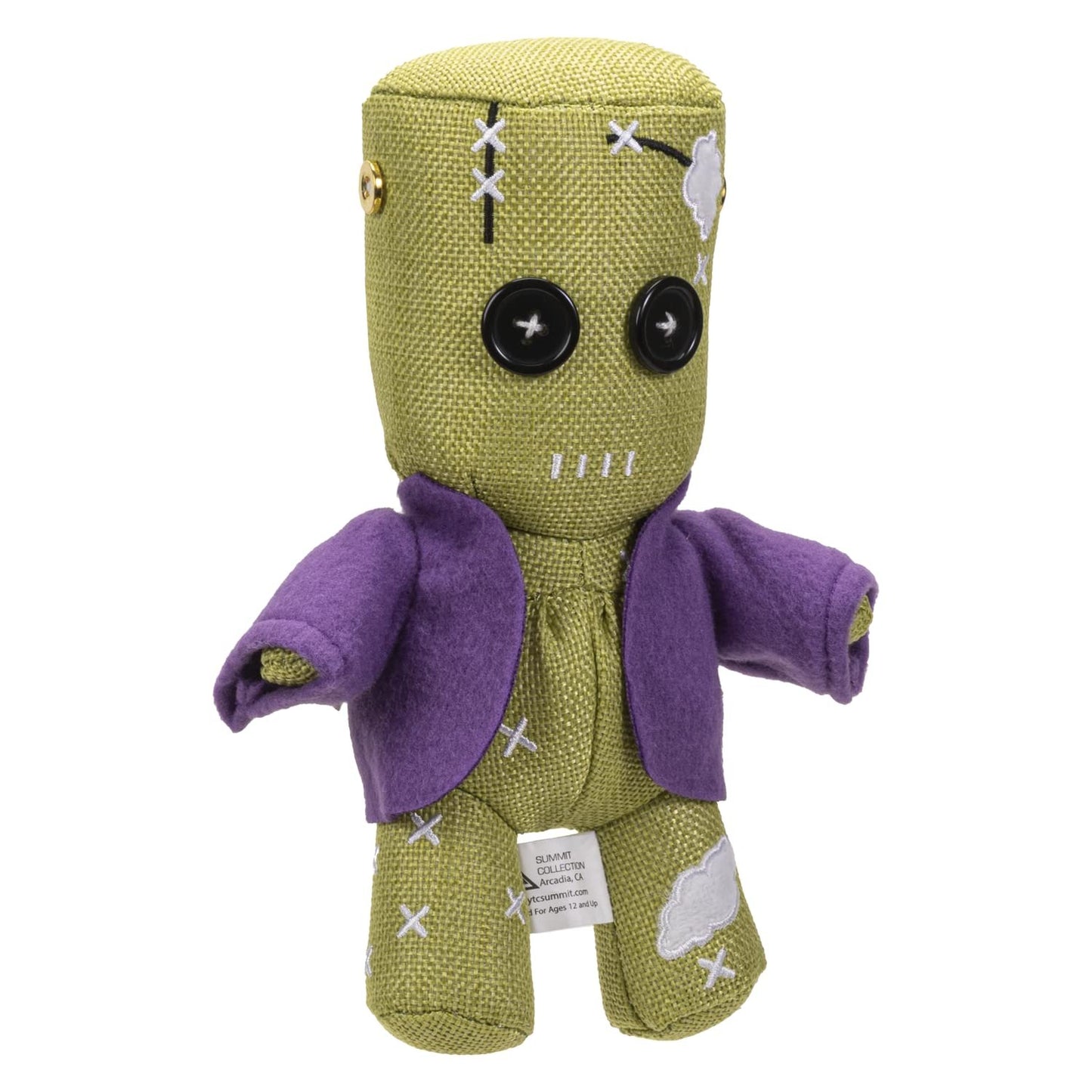 SUMMIT COLLECTION Pinhead Monsters Frankenstein Voodoo Doll Button Eyes Plush Collectible 7.5 Inch Tall Soft Figurine