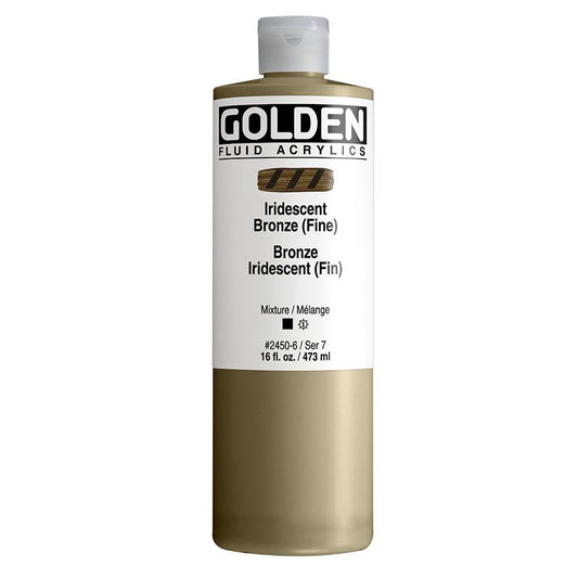Golden Fluid Iridescent Acrylics - Iridescent Bronze Fine 16 oz bottle