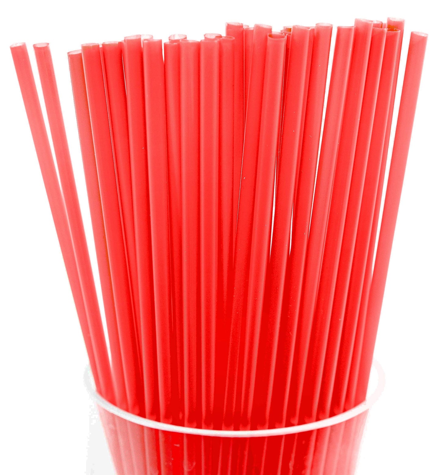 Made in USA Pack of 250 Unwrapped Plastic Drinking Straws