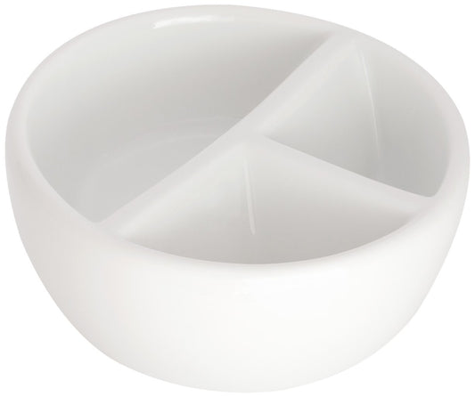 Jack Richeson Porcelain Palette 3 Well Round Mixing Bowl