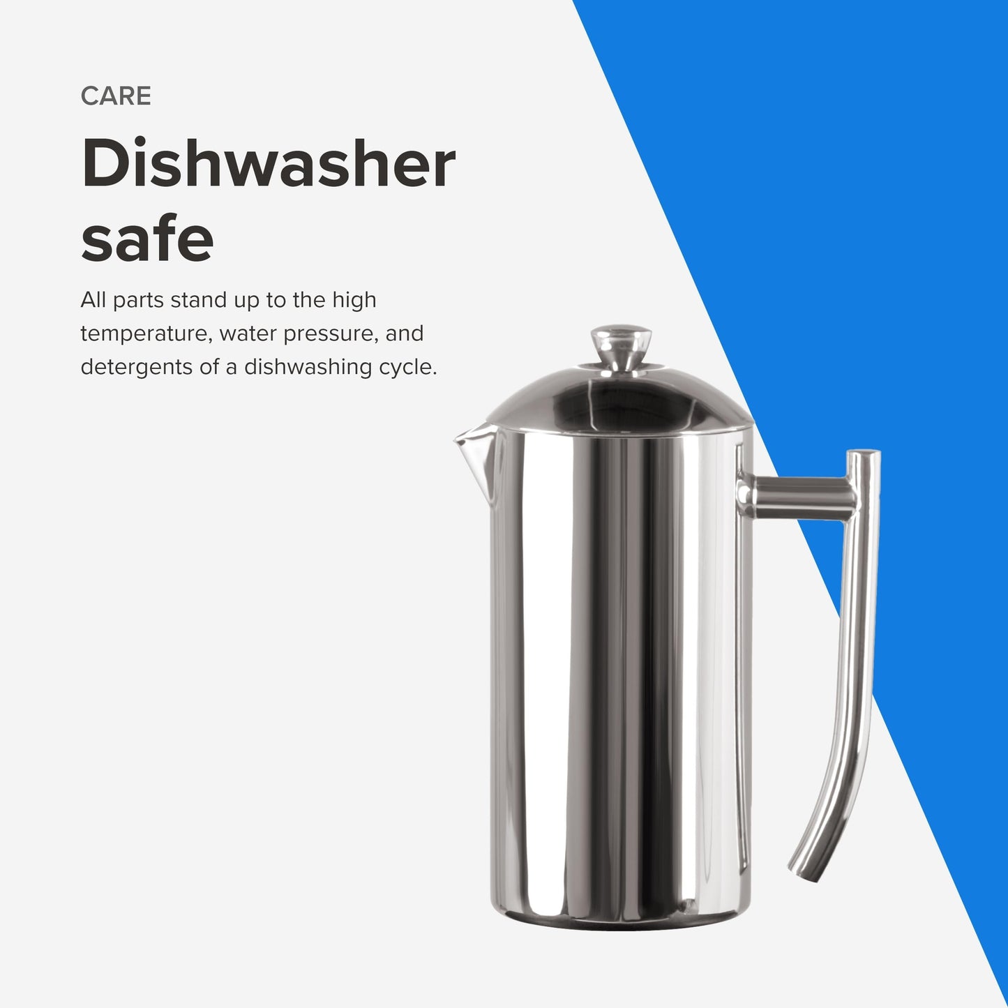 Frieling USA Double Wall Stainless Steel French Press Coffee Maker with Zero Sediment Dual Screen