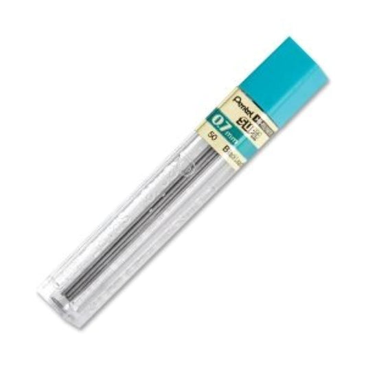 Pentel Hi-Polymer Lead, 0.7 mm, Hard, Black, 12 Pack (50-F)