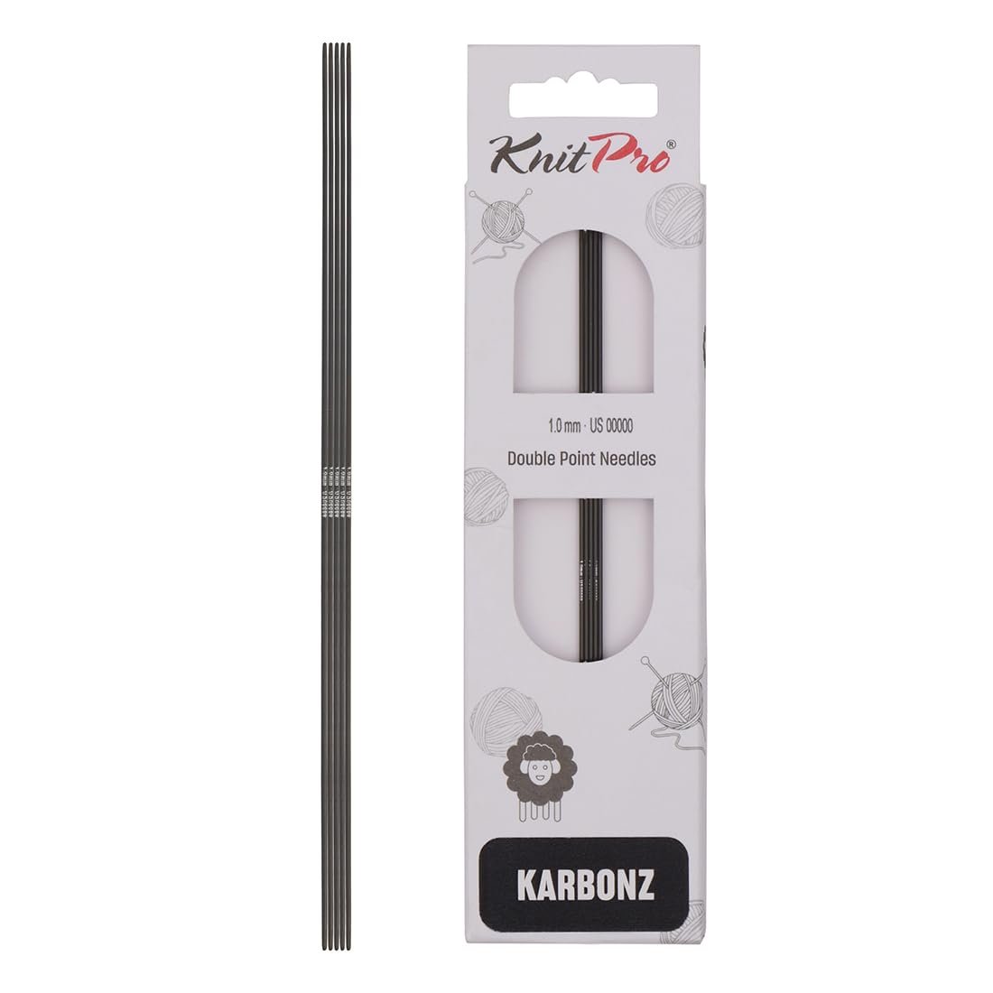 KnitPro Karbonz Double Pointed Needles 8" (20cm)