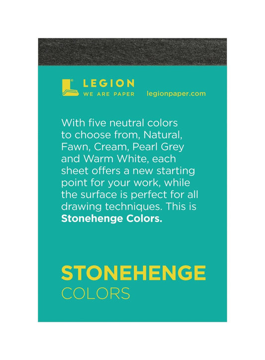 Stonehenge 100% Cotton Medium Weight Mini Pad, Multi-Color (Warm White, Natural, Cream, Fawn, Pearl Grey), 2.5 x 3.75 inches, 250gsm, 15 Sheets for Dry Media