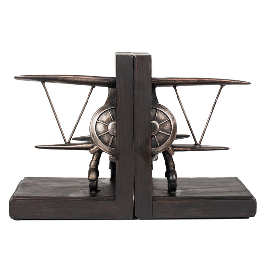 Roman Giftware Inc., Home Décor, Every Day Gifts, 7.75" H Airplane BOOKENDS,Religious, Inspirational, Durable (4x3x7)