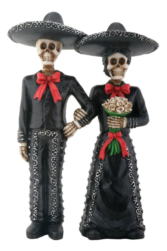 YTC Mariachi Skeleton Couple Holding Hands