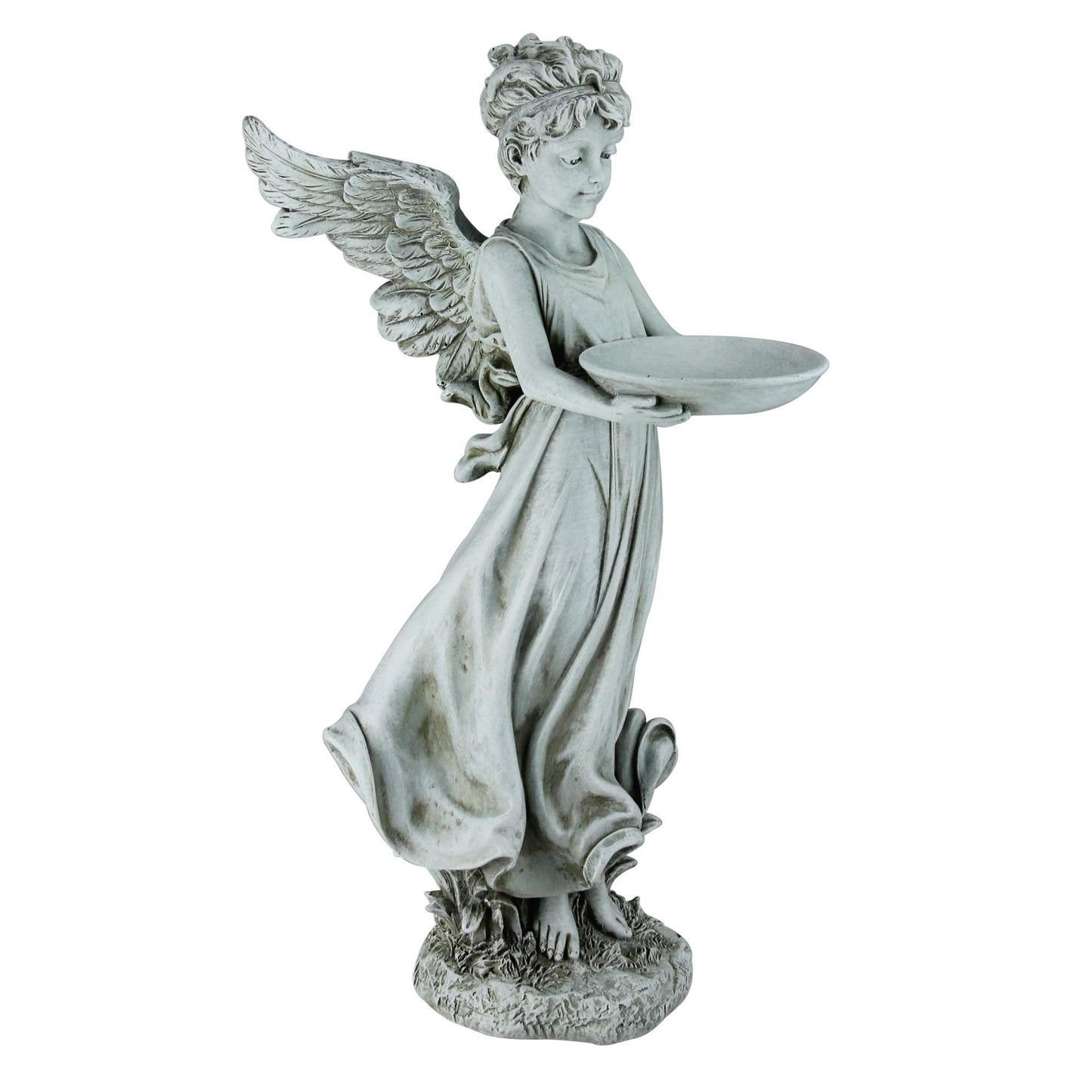 Joseph's Studio by Roman, 18" H Angel Birdfeeder Garden Statue, Religious Outdoor Decor