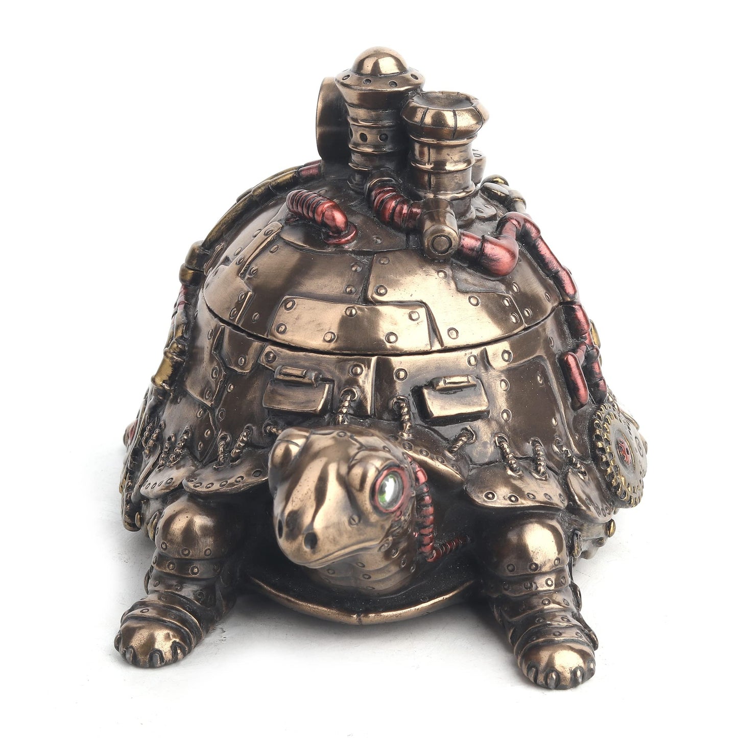 Veronese Design Amazingly Detailed Steampunk Tortoise Trinket Box