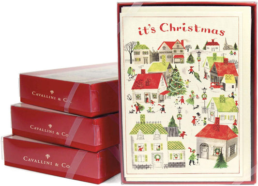 Christmas Village Boxed Notes - Set of 12