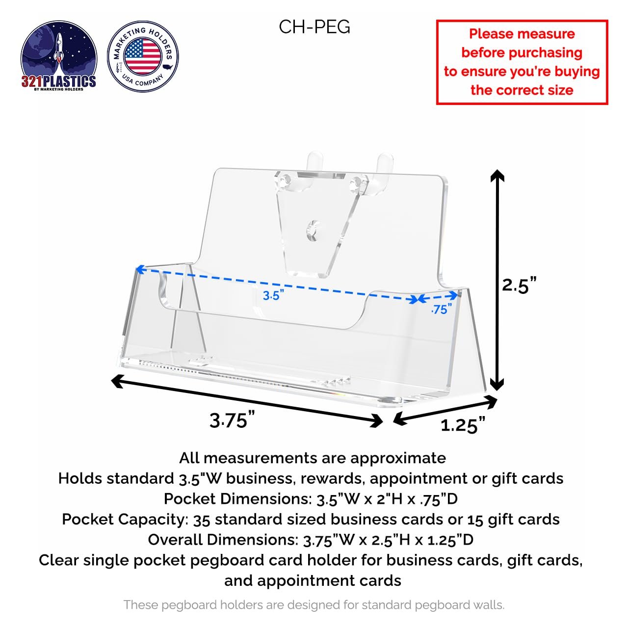 Marketing Holders Organizer Pegboard Display Caddy Business Card Brochure Holder