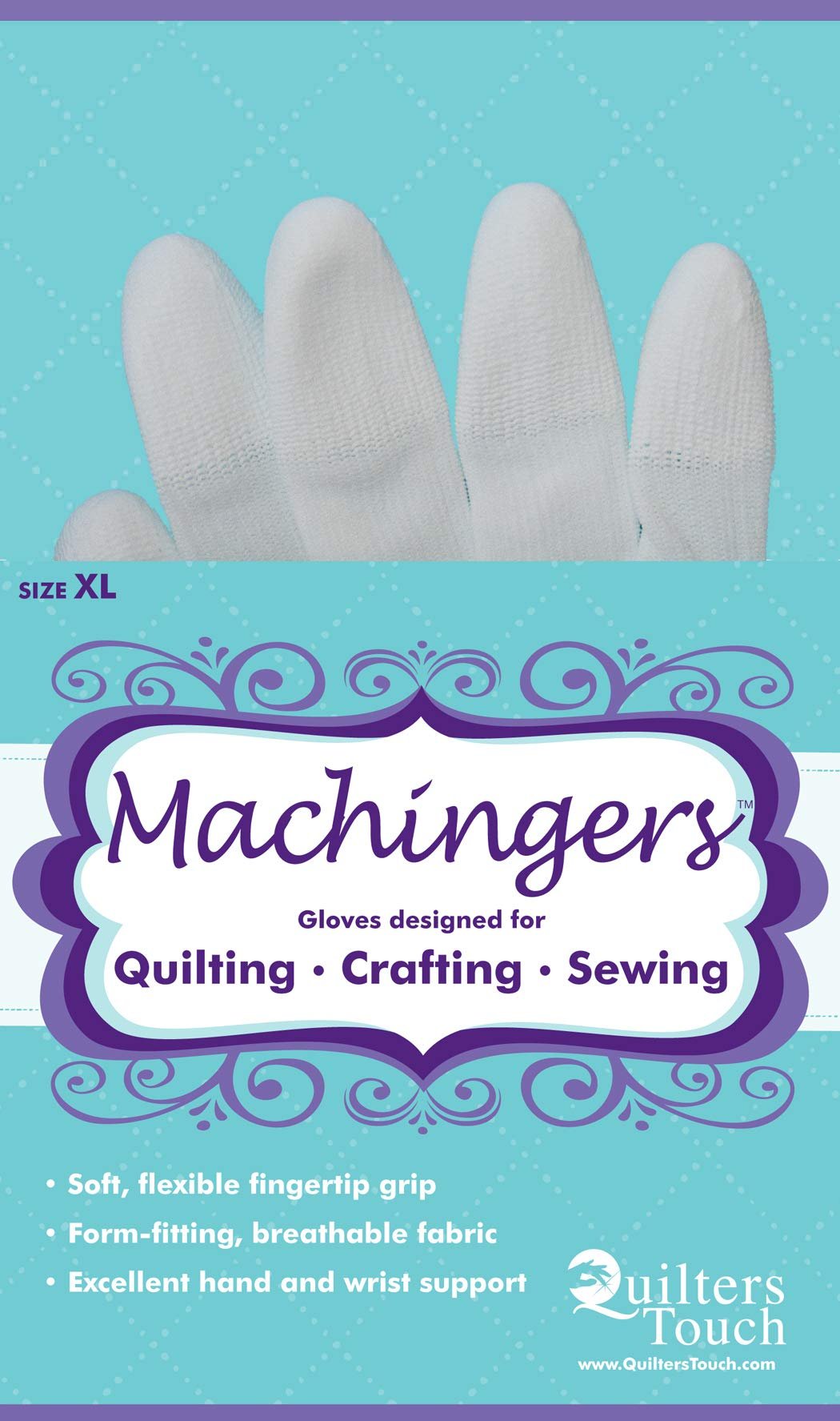 Machingers Quilting Support Gloves for Free-Motion Sewing, by Quilter’s Touch