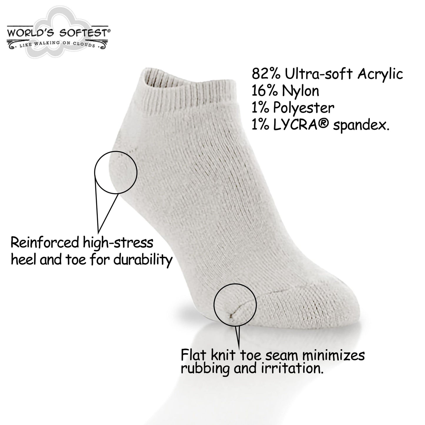 World's Softest Socks Classic Low - Comfortable Mens Socks