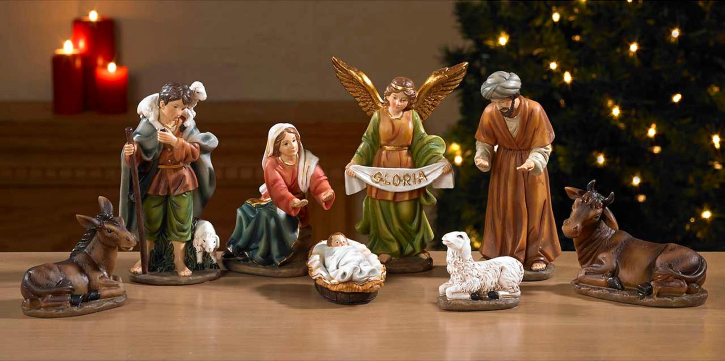 Christian Brands Hand Painted Nativity Scene