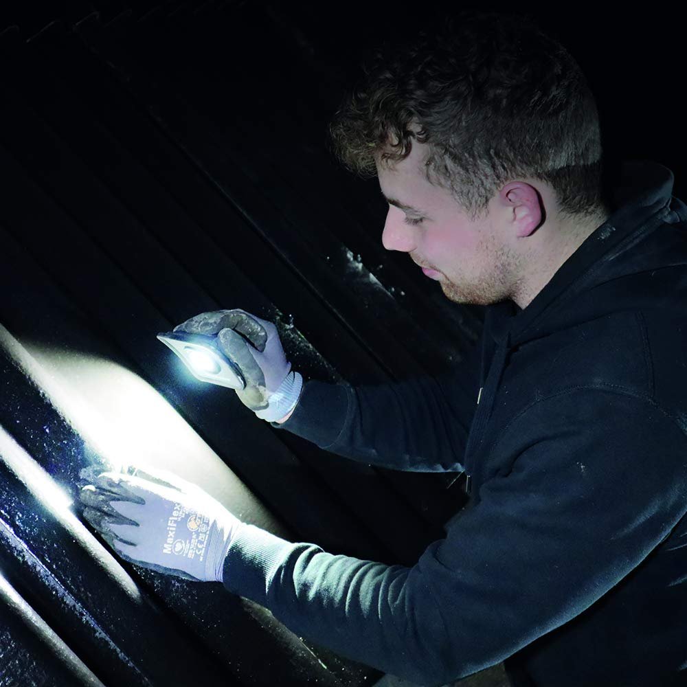 SCANGRIP NOVA MINI, Rechargeable Handheld COB LED Floodlight, 1000 Lumen, Ergonomic SMART GRIP 4-in-1 system, Compact, Strong Built-in Magnet, Belt Clip, Stepless Dimmer, Waterproof (IP65)