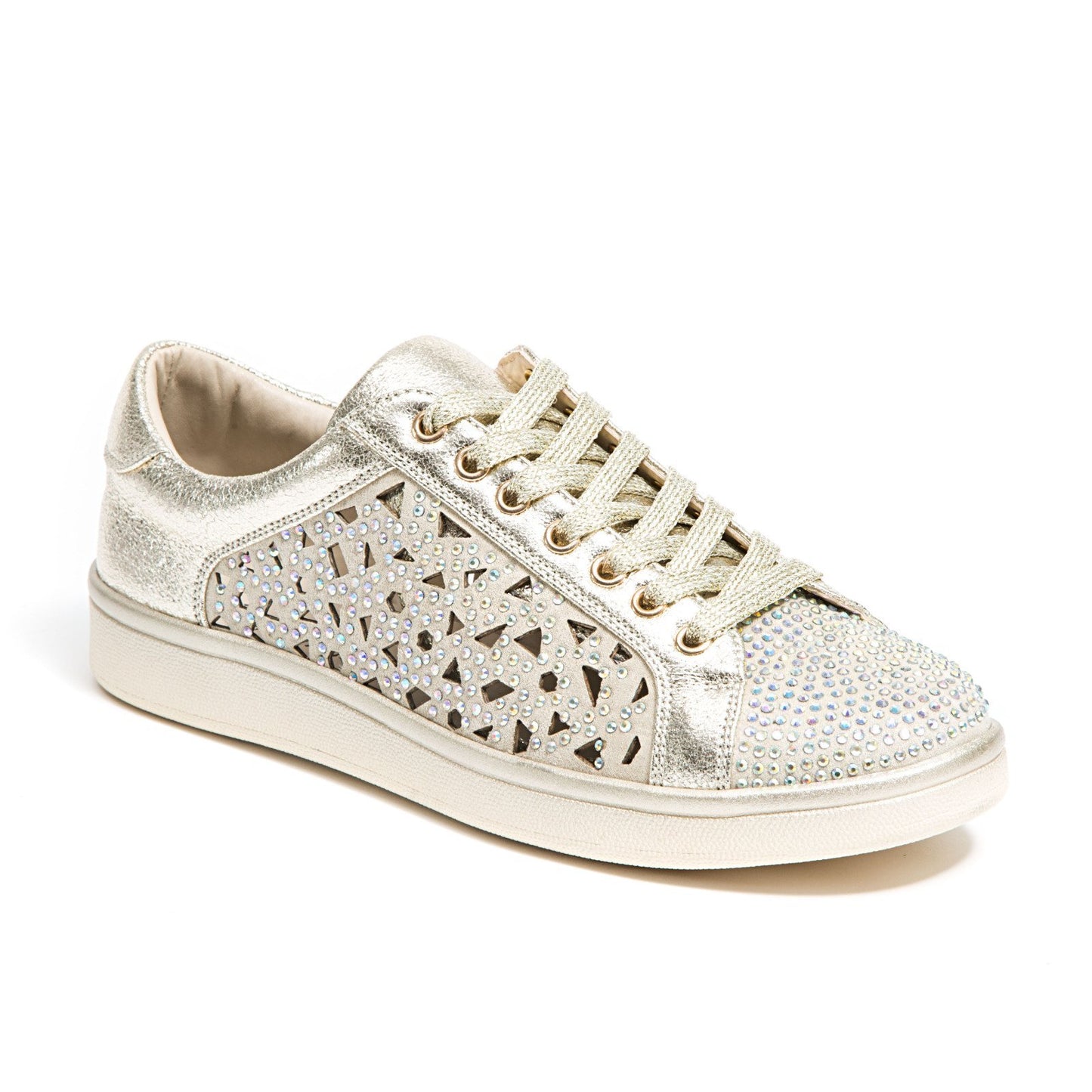 Lady Couture Laser Cut Sneakers with Rhinestone Women's Shoes, Paris