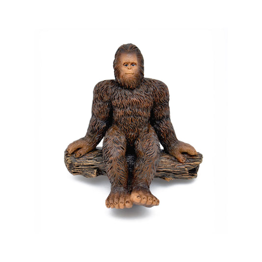 Marshall Home & Garden Perching Big Foot Sasquatch on Log 3 inch Resin Minature Outdoor Patio Lawn Figurine Statue for Garden - Woodland Knoll Collection