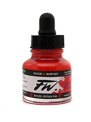 Daler Rowney FW Artists Acrylic Ink 29.5 ML Pot - Flame Red