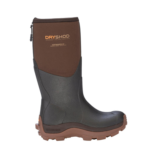 Dryshod Women's Haymaker Hi Hard Working Boots|Rubber | Waterproof | Brown |HAY-WH-BR