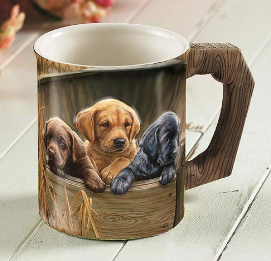 Wild Wings All Hands on Deck - Labs Coffee Mug by Rosemary Millette