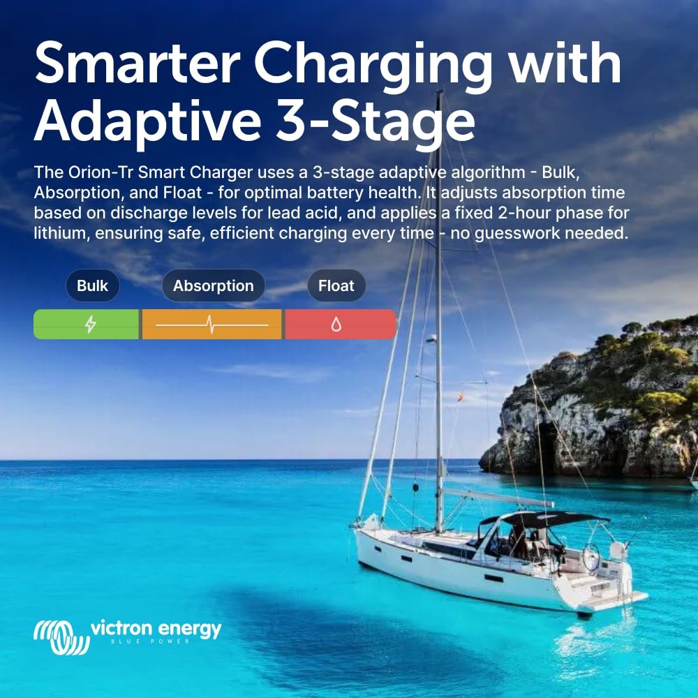 Victron Energy Orion-Tr Smart DC to DC Charger (Bluetooth) - 12/24-Volt 15 amp 360-Watt - Battery Charger for Dual Battery Systems - Non-Isolated