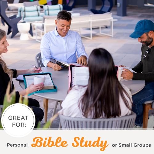 Christian Art Gifts Classic Faux Leather Bible Cover for Men and Women: Be Strong and Courageous - Joshua 1:9 Inspirational Bible Verse with Lion, Gray and Black, Medium