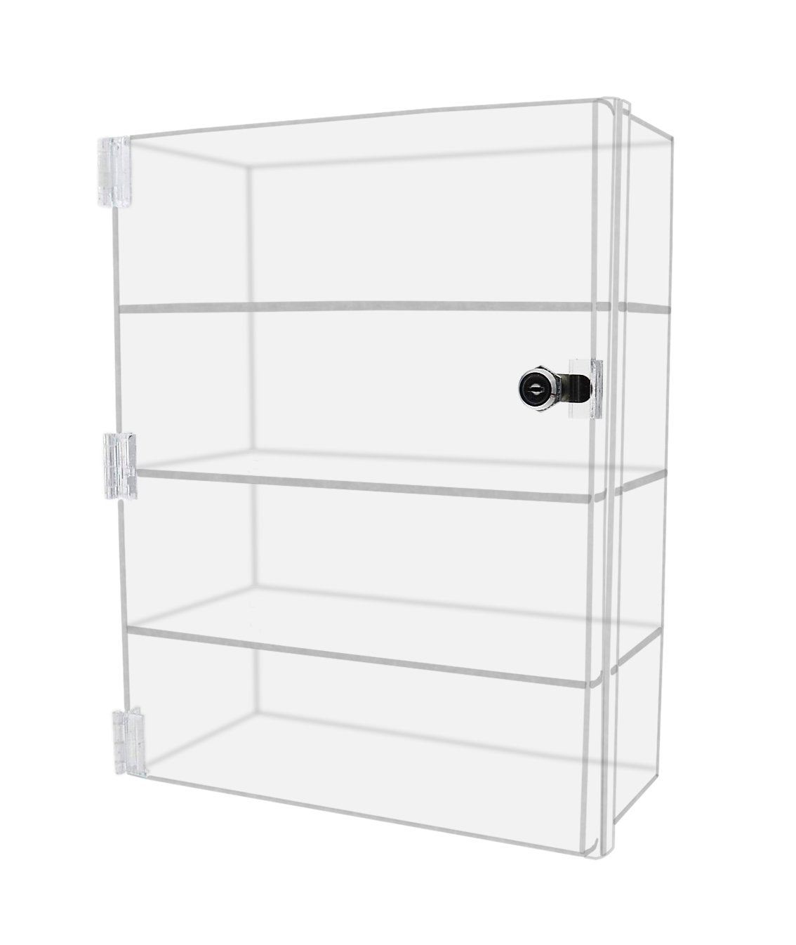 Marketing Holders Security Locking Case Bakery Pastry Cabinet Display with Lock and 2 Keys Acrylic Jewelry Show Case Stand 4 Shelf Cabinet