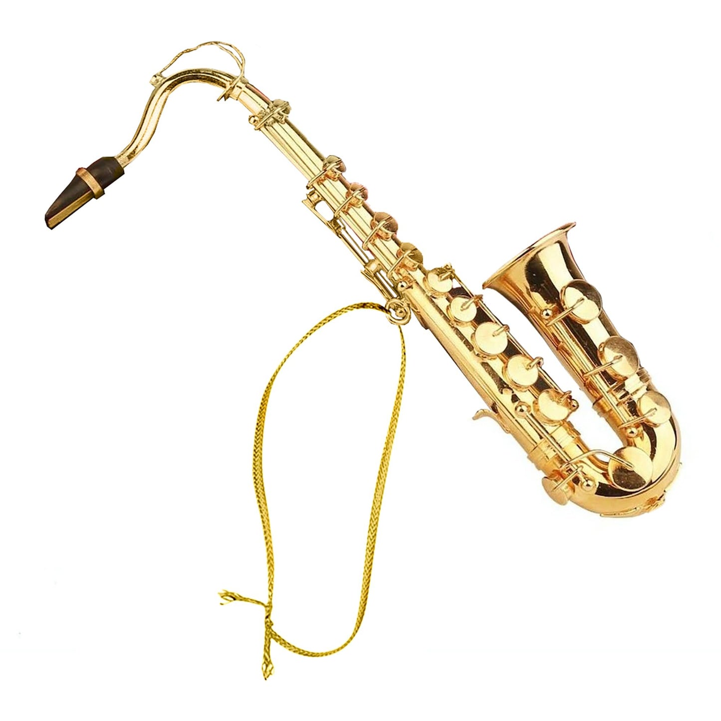 Broadway Gifts Gold Tenor Saxophone Christmas Tree Ornament 4.25 inches