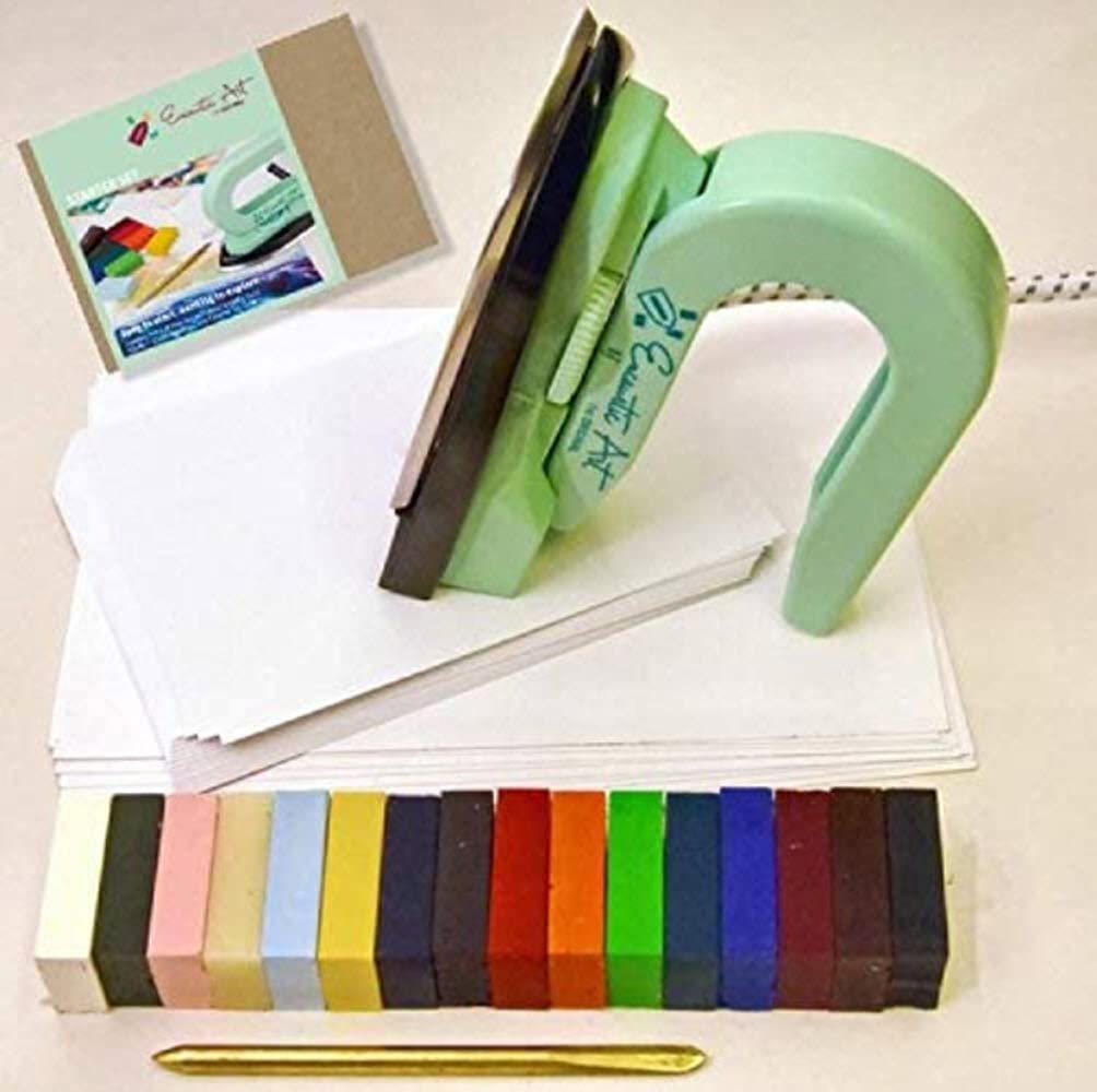 Encaustic Art The Original -Encaustic Starter Kit -Includes Painting Iron, Basic Wax Blocks Set, Cards, & Scribing Tool-Encaustic Painting Supplies