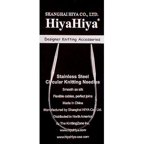 HiyaHiya Circular 9 inch (23cm) Steel Knitting Needle Size US 6 (4mm) HISTCIR9-6