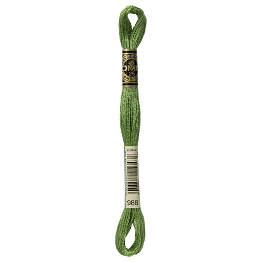 DMC Thread 6-Strand Embroidery Cotton 8.7 Yards Medium Forest Green 117-988 (12-Pack)