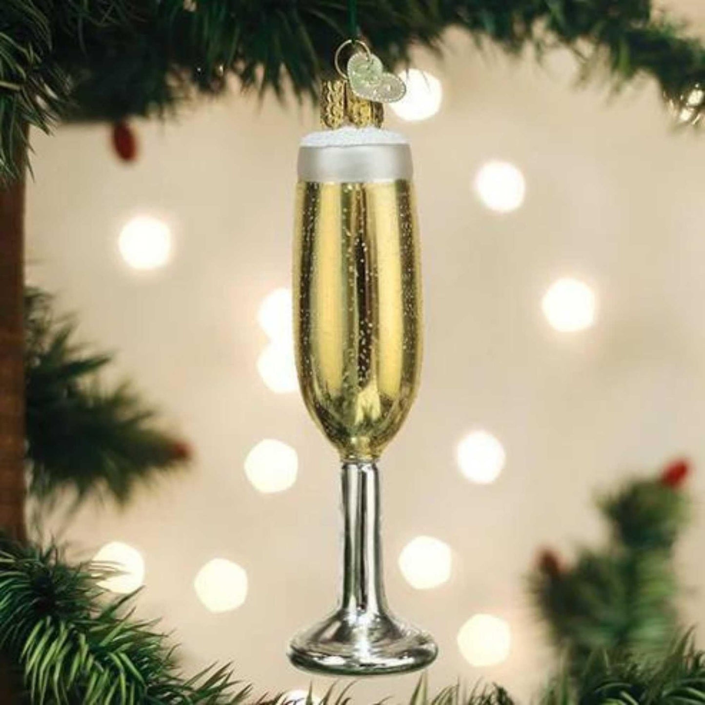 Old World Christmas Champagne Glass Blown Christmas Ornament for Christmas Tree