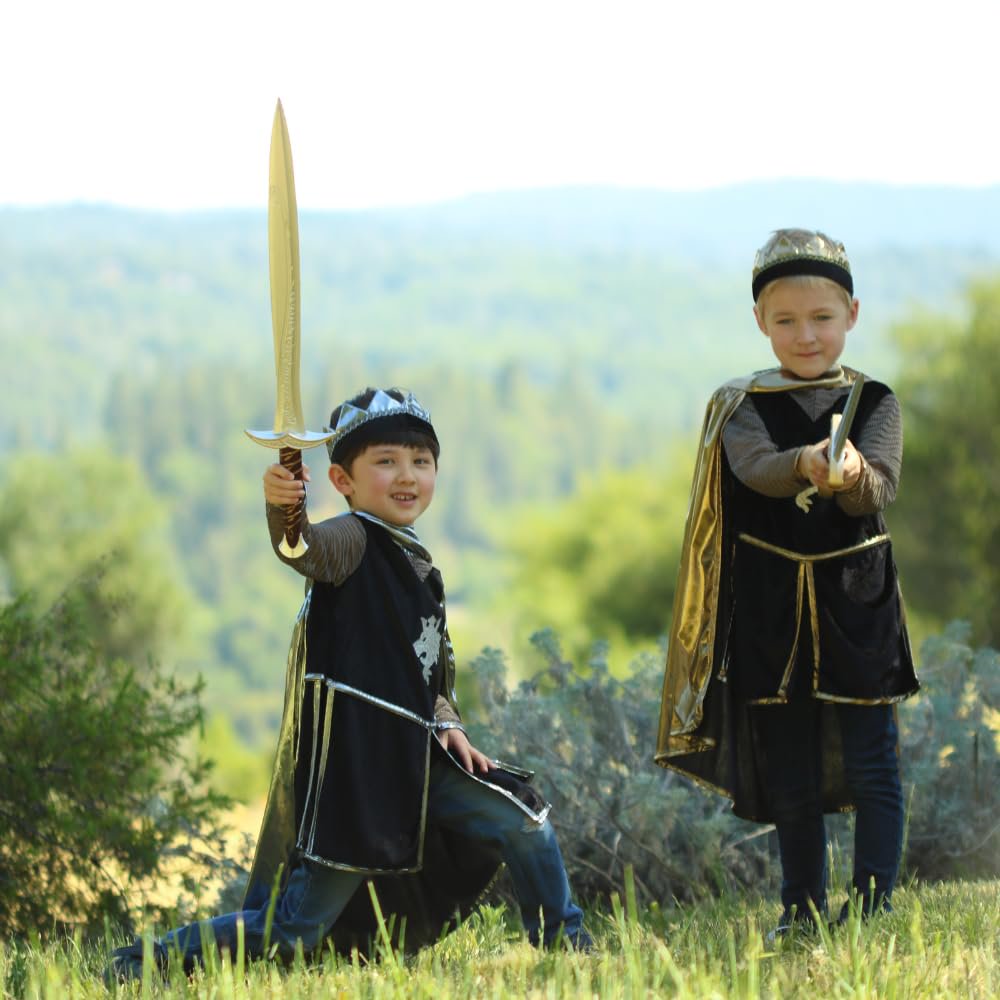 Great Pretenders Silver Knight Tunic Cape & Crown 5/6 Years Dress Up Play