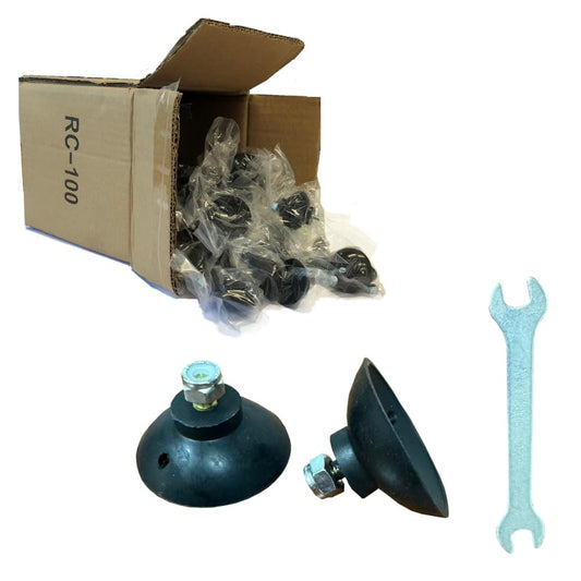 ArcMate Replacement Cups, EZ Reacher Accessory Tips, Rubber Cups with Locknuts, Outdoor Use, Black