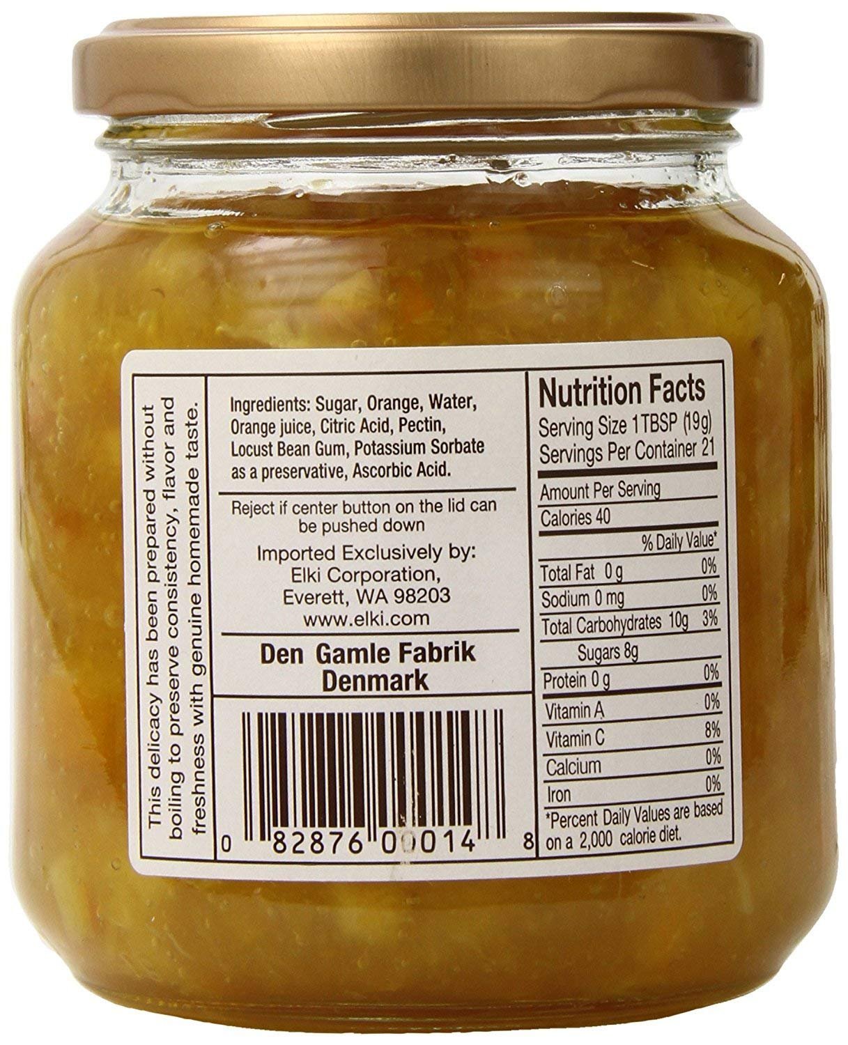 Elki's Gourmet Scandinavian Delights Preserves, Orange, 13.4 Ounce