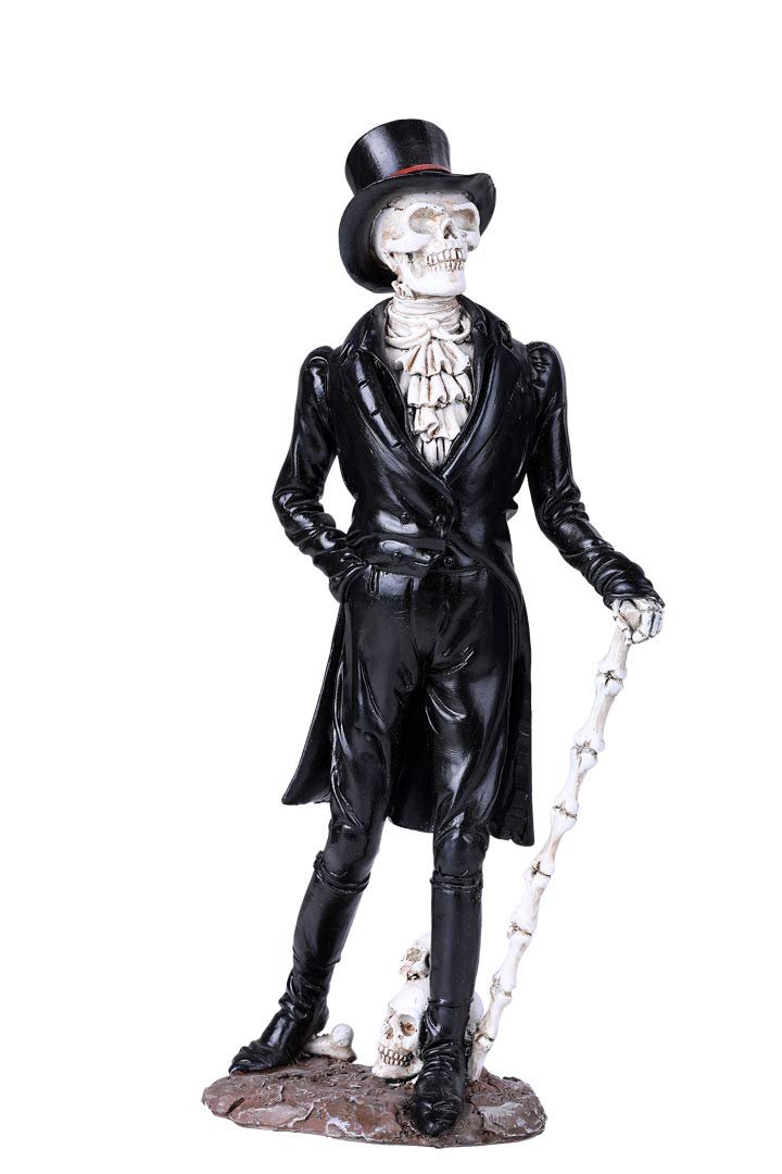Pacific Giftware Day of The Dead Skeleton Black Suit Gentleman Resin Figurine