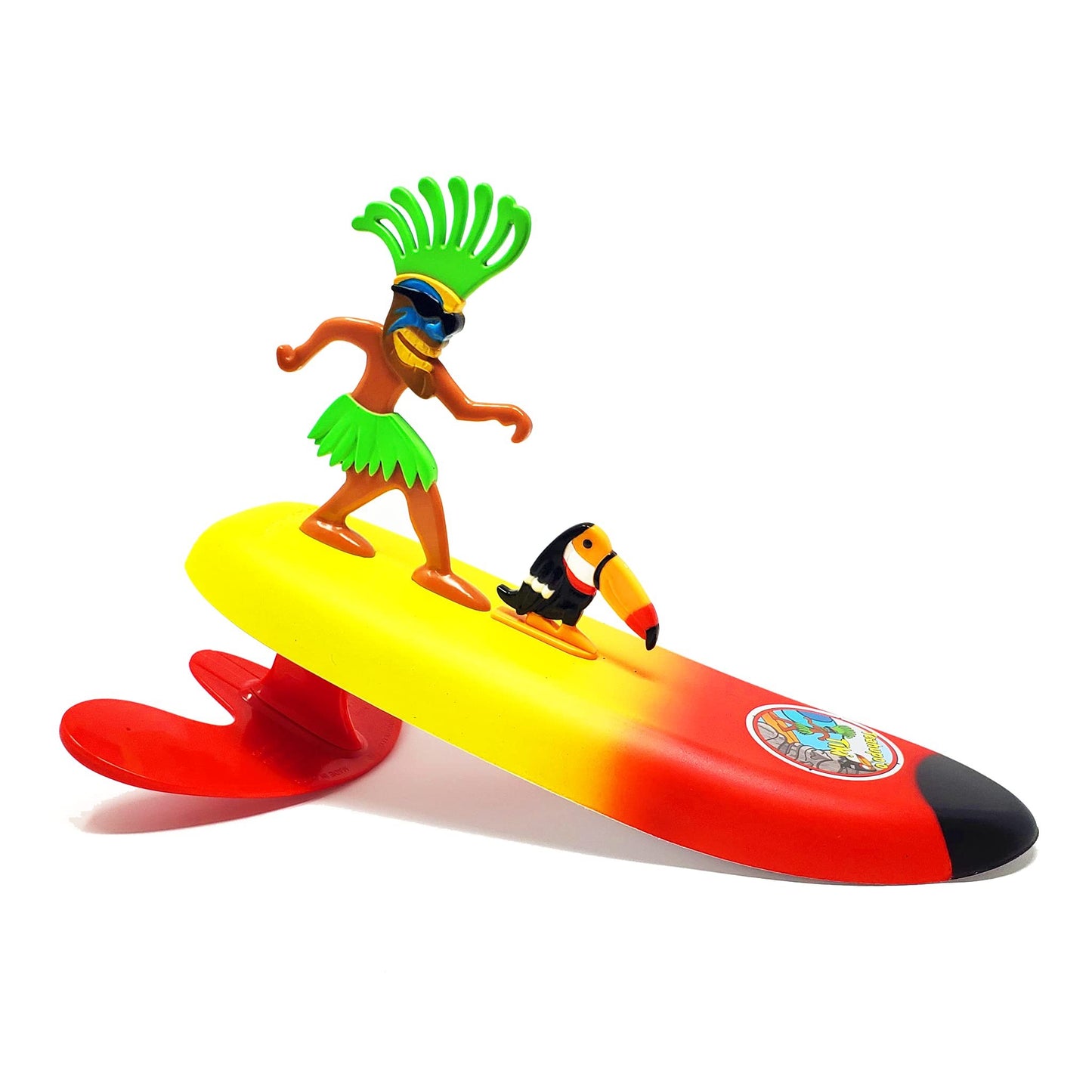 Surfer Dudes Legends & Surfer Pets Wave Powered Mini-Surfer, Pet and Surfboard Beach Toy