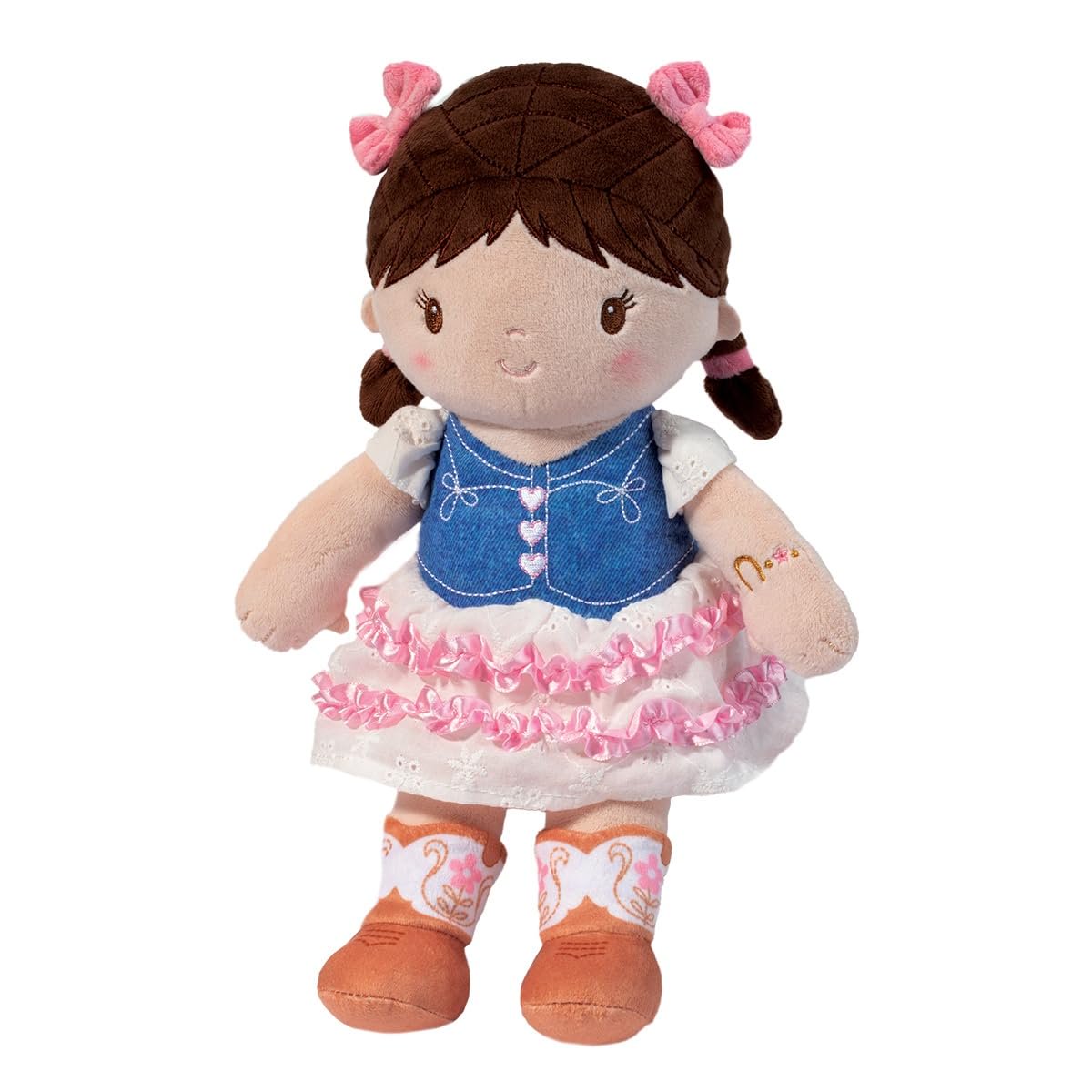 Douglas Fran Cowgirl Soft Baby Doll Soft & Cuddly First Doll for Babies, Infants & Toddlers | 9.5-Inch Tall
