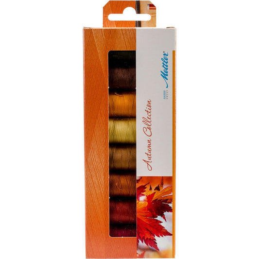 Mettler SFC8AUTUMN-KIT Silk Finish Cotton Thread Gift Pack 8/Pkg-Autumn, Assorted