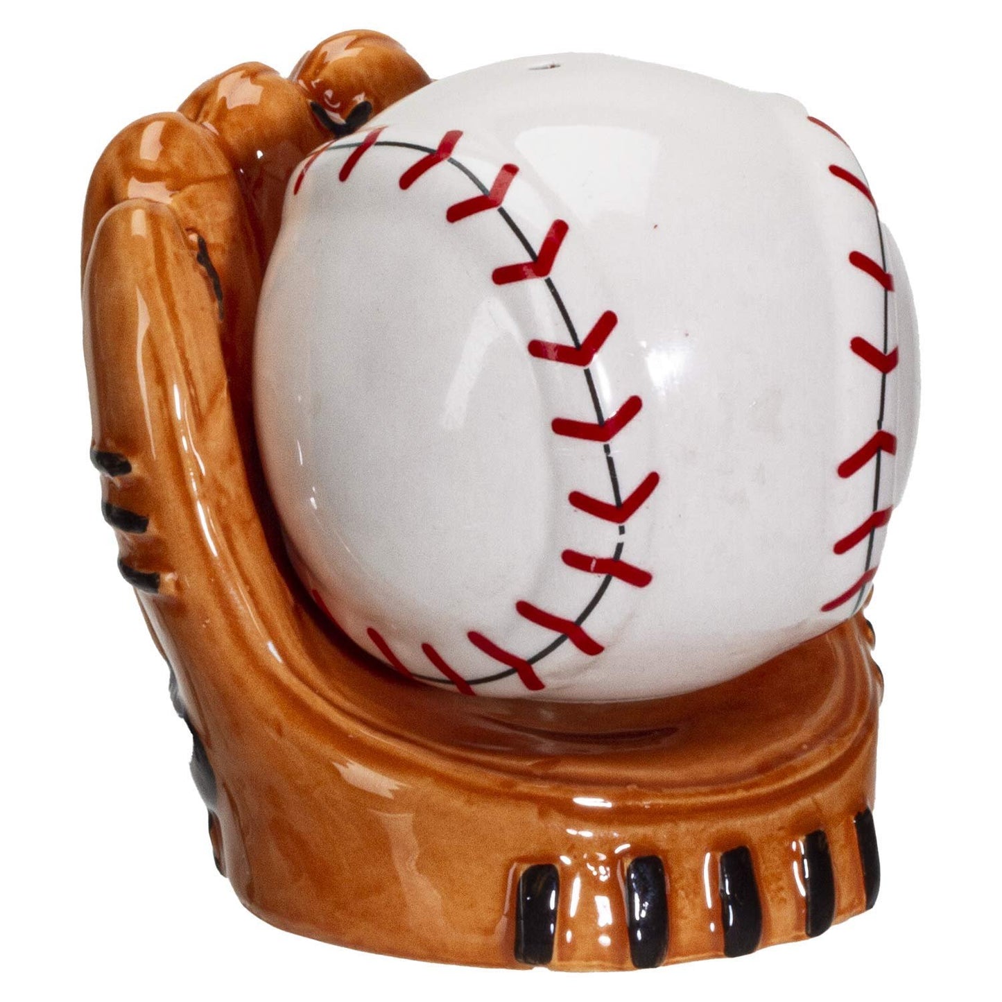 Baseball and Gloves Ceramic Salt and Pepper Shakers Set