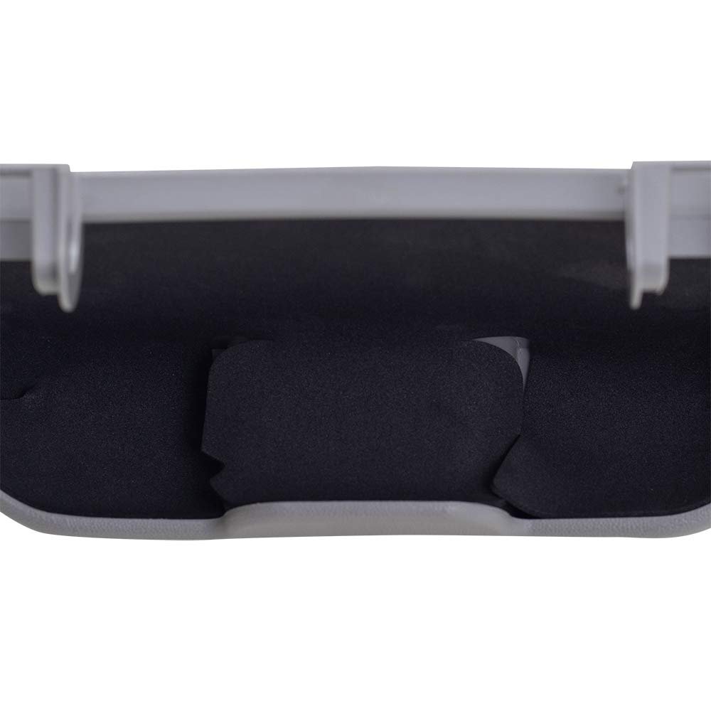 Brock Replacement Overhead Console Sunglasses Holder Box Gray Storage Bin Compatible with 2002-2007 F250 F350 F450 Super Duty Pickup Truck w/out Sunroof 2C3Z7811586BAB