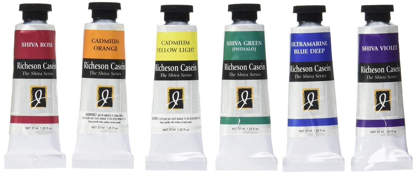 Jack Richeson Jack Riches on Casein Artist Color Theory (Set of 6), 1.25 Fl Oz (Pack of 6), Multicolor