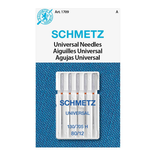 SCHMETZ Universal Sewing Machine Needles - Heavy Duty Multi Purpose Sewing Kit Supplies, Size 80/12