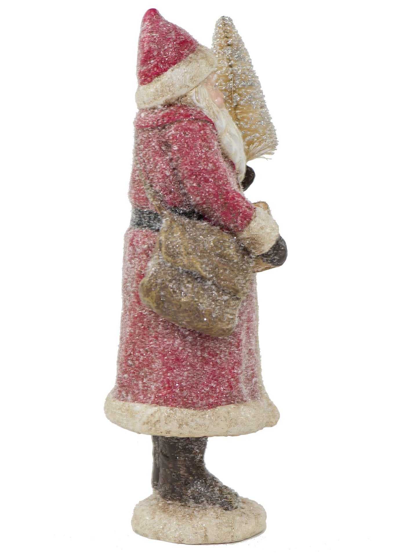 RAZ Imports Glittered Resin Santa Figure (Red)