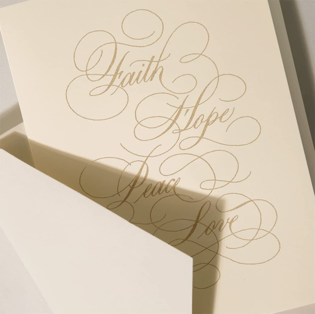 Crane & Co. Faith Hope Peace Love Holiday Greeting Card
