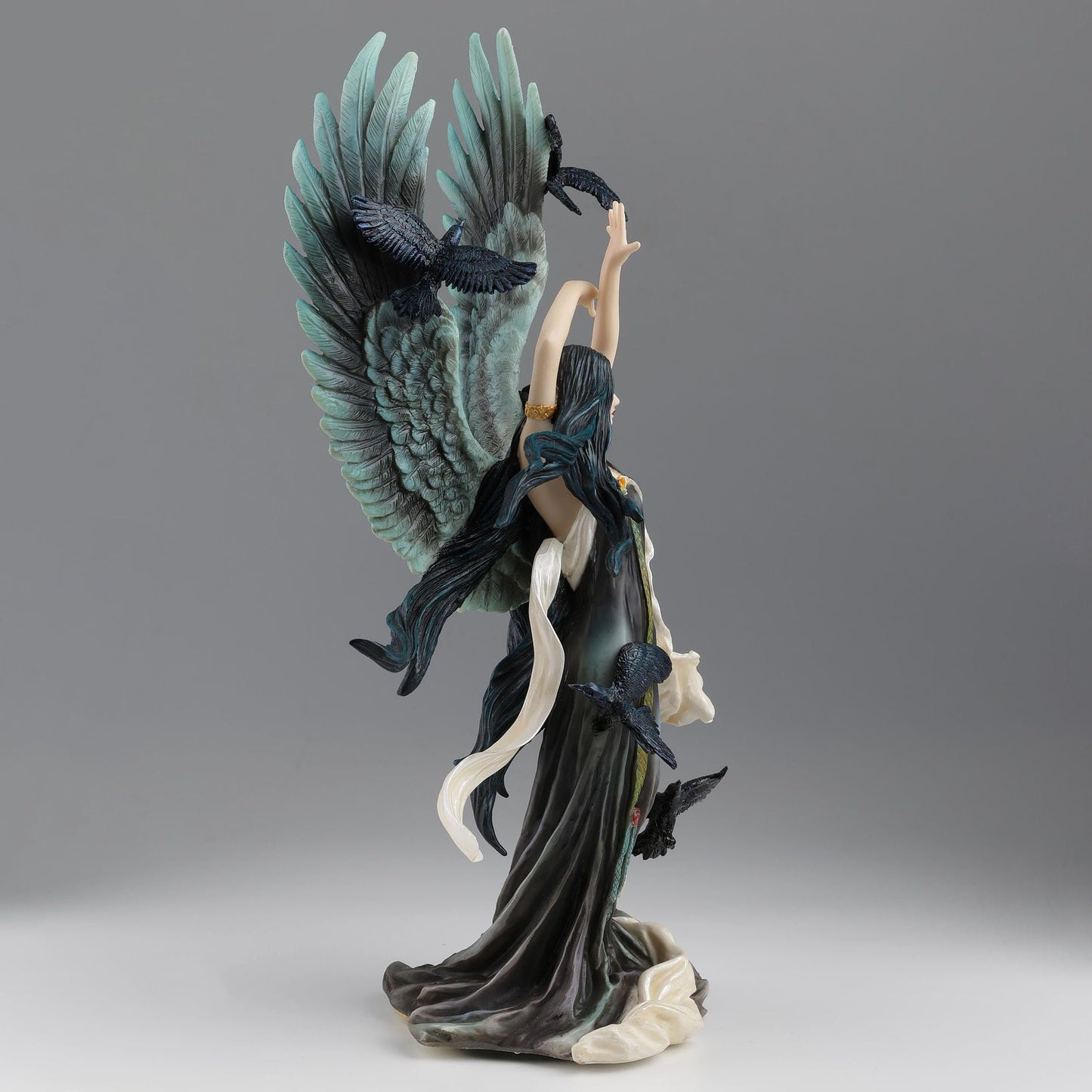 Veronese Design 12 5/8 Inch Faery of Ravens by Nene Thomas Resin Figurine Hand Painted Home Decoration